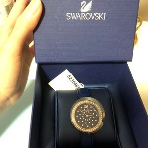 Never used !!! Dark blue or navy Swarovski watch